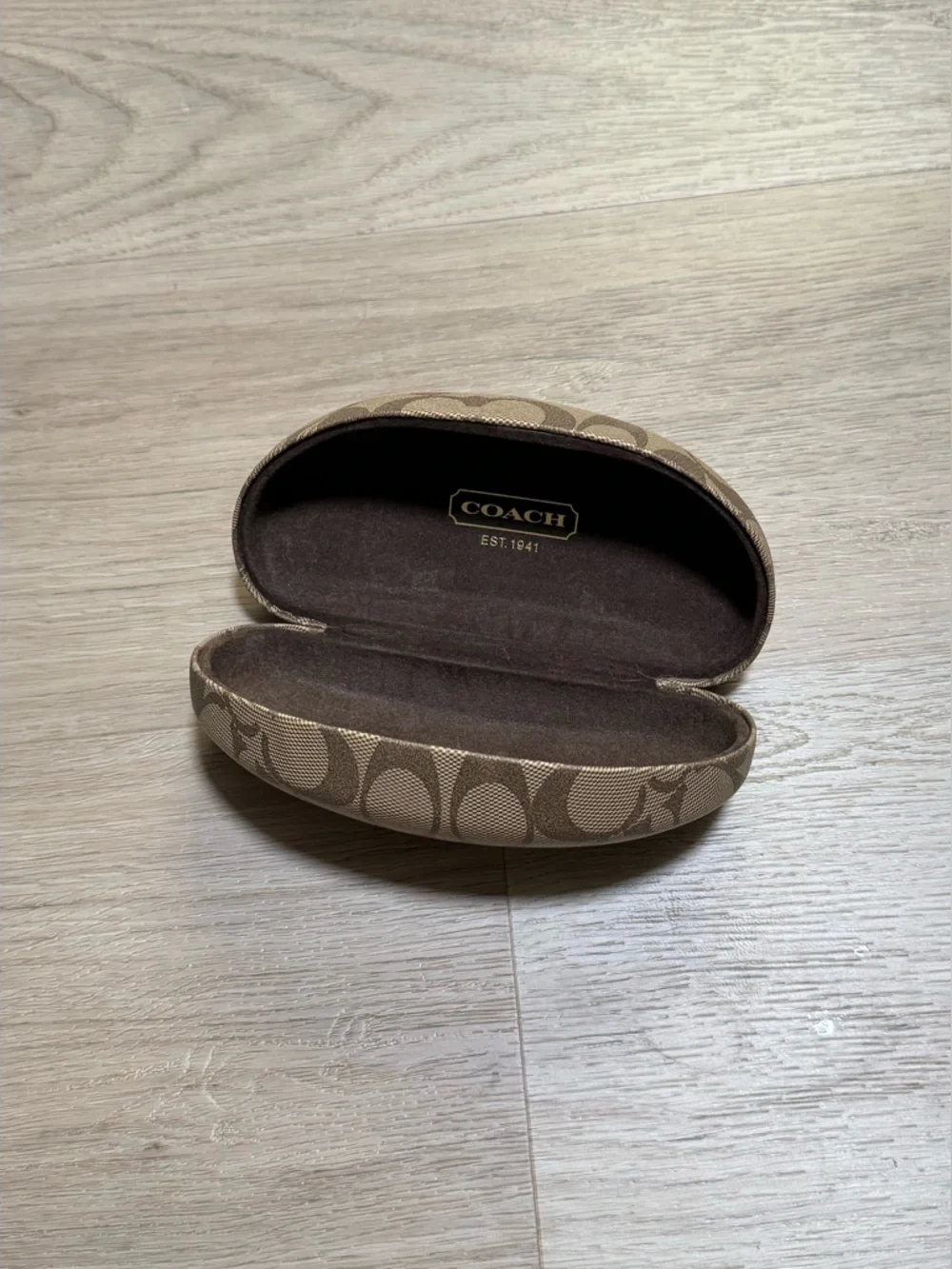 Coach Brown Signature Eyewear Case